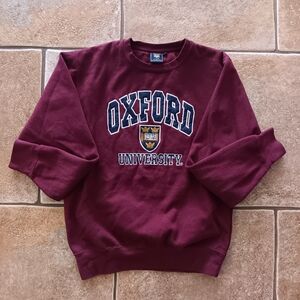 Official Oxford of University Crewneck Long Sleeve Sweater